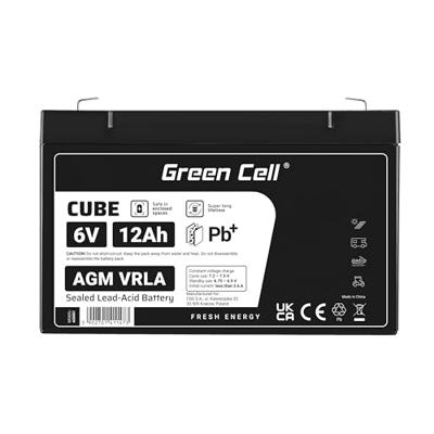 Green Cell Green Cell - USV-Akku - 1 x Batterie - Sealed Lead Acid (SLA) Loodaccu 6 V 12 Ah Loodvlies (AGM) (b x h x d) 151 x 94 x 50 mm Kabelschoen 4.8 mm Green Cell Green Cell - USV-Akku - 1 x Batterie - Sealed Lead Acid (SLA) Loodaccu 6 V 12 Ah Loodvlies (AGM) (b x h x d) 151 x 94 x 50 mm Kabelschoen 4.8 mm