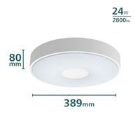 Plafondlamp LED Philips coiner 24 W Ø 38,9 x 8 cm Wit Metaal (4000 K) - thumbnail