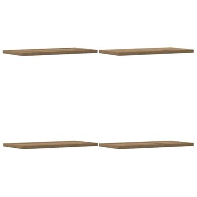 Wandschappen 4 st 40x20x1,5 cm bewerkt hout artisanaal eiken