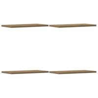 Wandschappen 4 st 40x20x1,5 cm bewerkt hout artisanaal eiken - thumbnail