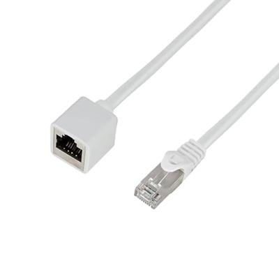 LogiLink CQX091S RJ45 Netwerkkabel, patchkabel CAT 6A S/FTP 10.00 m Wit Vlambestendig, Halogeenvrij, Afscherming gevlochten 1 stuk(s)