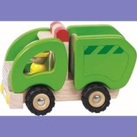 Goki houten vuilniswagen - thumbnail