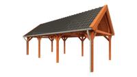 Trendhout Zadeldak XL overkapping 926x440 cm Lariks/Douglas blank- Zadeldak- Hout- Trendhout - thumbnail