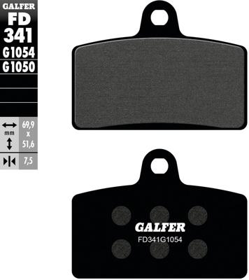 GALFER remblokken "fd341" brake pad fd341 g1054 organic standard