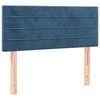 Boxspring met matras fluweel donkerblauw 90x190 cm - thumbnail
