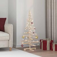 VidaXL Kerstdecoratie kerstboom 120 cm massief grenenhout - thumbnail