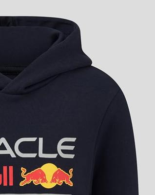 Red Bull Racing Truien - 140-146 - Kids - Large Front Logo Hoodie - Night Sky - Max Verstappen