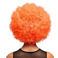 Afro pruik oranje - thumbnail