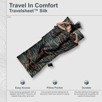 Cocoon Travelsheet, 100% Silk, Dark Olive Green Lakenzak Dark Olive Green - thumbnail
