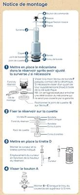 Pull-down spoelmechanisme - ROUSSEAU - NF-gecertificeerd - Krachtige stroomsnelheid 3,5 l/s - Verstelbaar 255-455 mm Pull-down spoelmechanisme - ROUSSEAU - NF-gecertificeerd - Krachtige stroomsnelheid 3,5 l/s - Verstelbaar 255-455 mm