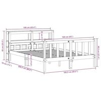 Bedframe zonder matras massief grenenhout 160x200 cm - thumbnail