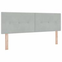 Boxspringbed met donkergrijs fluwelen matras 80x200 cm - thumbnail