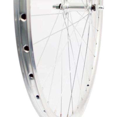 Roland voorwiel 28 vast alu v-profil zilver zink spk