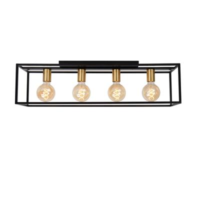 Lucide RUBEN - Plafonnière - 4xE27 - Zwart