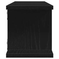 Wandplanken 2 st 90x18x20 cm spaanplaat zwart eikenkleurig - thumbnail