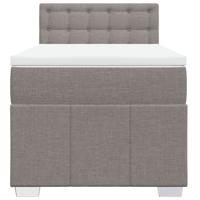 Boxspring met matras stof taupe 200x200 cm - thumbnail