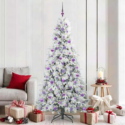 VidaXL Kunstmatige inklapbare kerstboom wit 210 cm pe en pvc