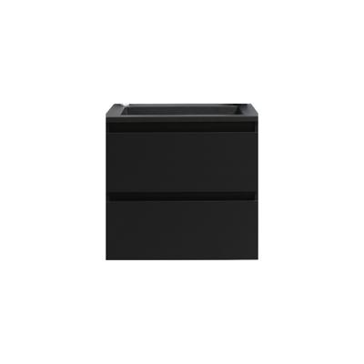 Badkamermeubel BWS Pepper Acryl Wastafel Mat Zwart Met Kraangat 60x55x46 cm Mat Zwart
