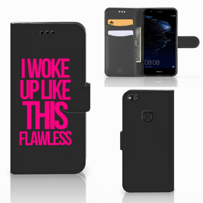 Huawei P10 Lite Hoesje met naam Woke Up - Origineel Cadeau Zelf Maken