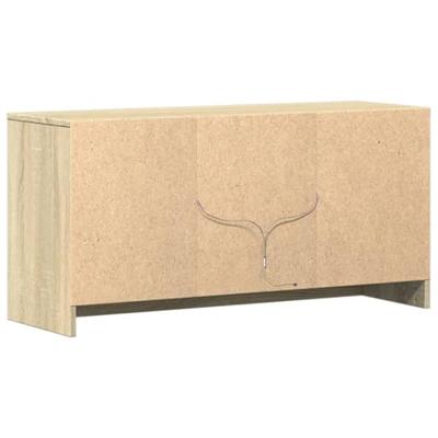 Tv-meubel met LED 100x34x50 cm bewerkt hout sonoma eikenkleurig