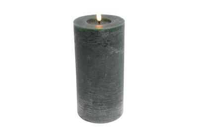 Stompkaars rustiek LED Lyon L donkergroen hoogte 20 x 10 cm