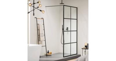 Sealskin Soho inloopdouche type A3 120x210cm zwart-helder glas CKBA31206195100