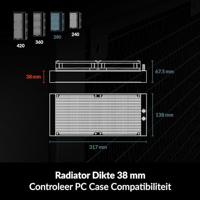 ARCTIC Liquid Freezer III 280 Processor Alles-in-één vloeistofkoeler 14 cm Zwart 1 stuk(s) - thumbnail