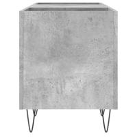 Platenkast 121x38x48 cm bewerkt hout betongrijs - thumbnail