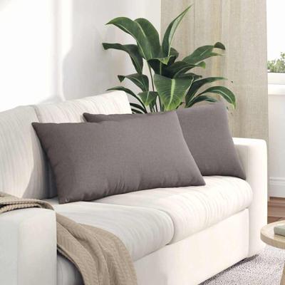 VidaXL Sofa kussens 2 pcs taupe 80 x 40 cm stof