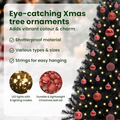 VidaXL Kerstboom met 150 led met standaard zwart 120 cm pvc