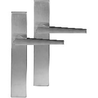 Differnz | Rotterdam deurkruk | vierkant schild | sleutel 56 mm | mat chroom - thumbnail