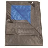 Afdekzeil 5 x 8 meter grijs/blauw 210 gr/m2 - thumbnail