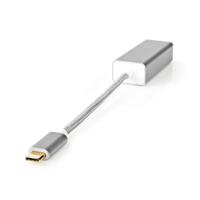 USB-Adapter | USB 3.2 Gen 1 | USB Type-C© Male | RJ45 Female | Verguld | 0.20 m | Rond | Gebreid / - thumbnail