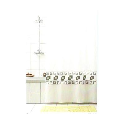 Wicotex douchegordijn textiel square grijs 180x200cm incl