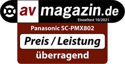 Panasonic SC-PMX802E-K Stereoset Air-play, Bluetooth, CD, DAB+, USB, WiFi, FM, AUX Spotify, Tidal, Deezer, Multiroom ondersteuning 2 x 60 W Zwart