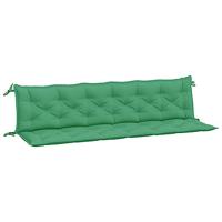 VidaXL Tuinbankkussens 2 st 200x50x7 cm oxford stof groen - thumbnail
