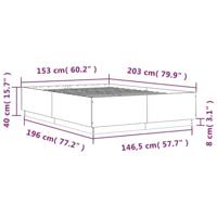 Bedframe bewerkt hout sonoma eikenkleurig 150x200 cm - thumbnail