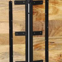 Hoofdeinde 200 cm massief hout mango en ijzer - thumbnail