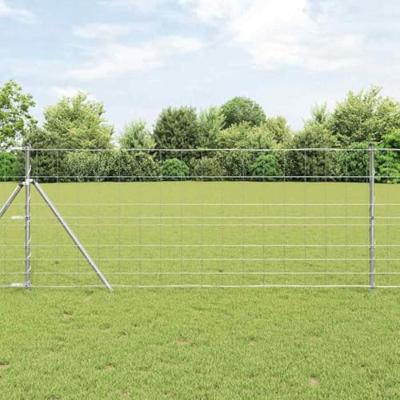 VidaXL Weidehekwerk zilver 25 x 1 m gegalvaniseerd staal VidaXL Weidehekwerk zilver 25 x 1 m gegalvaniseerd staal