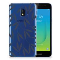 Samsung Galaxy J2 Core TPU Case Leaves Blue - thumbnail
