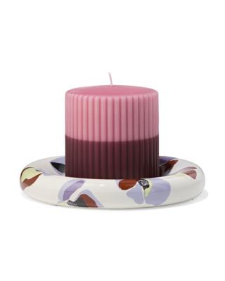 HEMA Kaarsonderzetter ⌀20x3cm keramiek klaproos (multi)