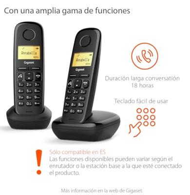 Draadloze telefoon Gigaset L36852-H2812-D201 Zwart Amber