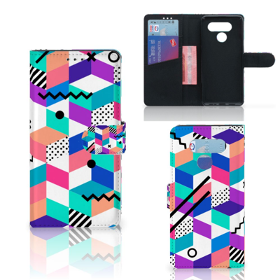 LG Q60 Bookcase Blokken Kleurrijk LG Q60 Bookcase Blokken Kleurrijk