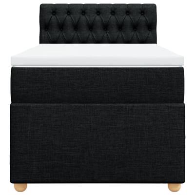 Boxspring met matras stof zwart Single (alleen AU) - thumbnail