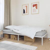 Bedframe metaal wit 100x200 cm - thumbnail