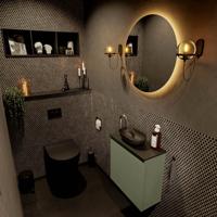 MONDIAZ FOWY toiletmeubel 50cm kleur army. Waskom positie links kleur urban | urban. Met 1 kraangat - thumbnail