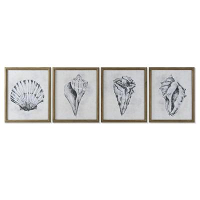 Schilderij Home ESPRIT Grijs Natuurlijk 50 x 2,5 x 60 cm (4 Stuks)