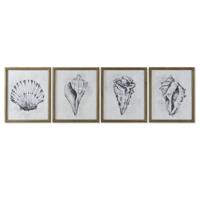 Schilderij Home ESPRIT Grijs Natuurlijk 50 x 2,5 x 60 cm (4 Stuks) - thumbnail