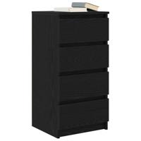 Dressoir 37,5x35x76 cm spaanplaat zwart eikenkleurig - thumbnail