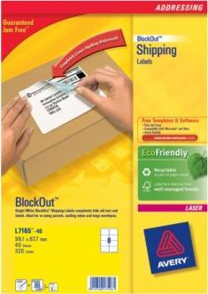 Etiket avery l7165-40 99.1 x 67.7 mm 320 st